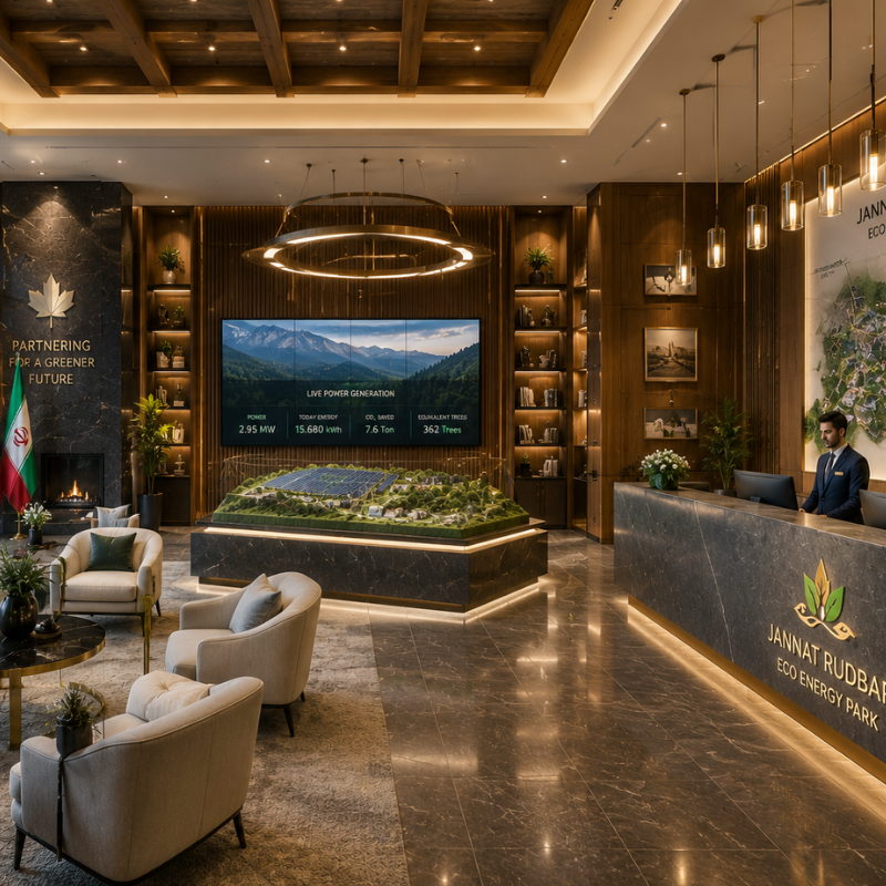 Conceptual rendering of the visitor lobby and reception